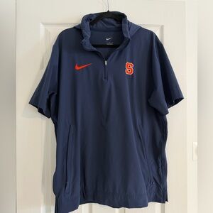 Nike Men’s Syracuse Navy Blue Pullover with zip in hood and kangaroo pockets